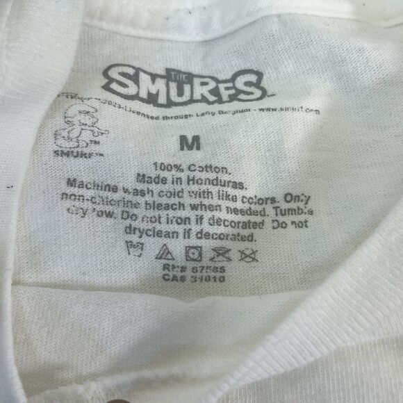 2 TShirts Tom & Jerry And Smurfs Mushrooms Retro Cartoon Animated Sz Med READ - Picture 4 of 8